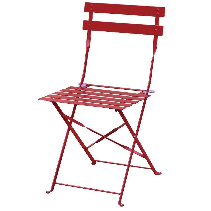 Klappbare Terrassenstühle | 2 Stück | Sitzhöhe: 44cm | Stahl | Erhältlich in 4 Farben