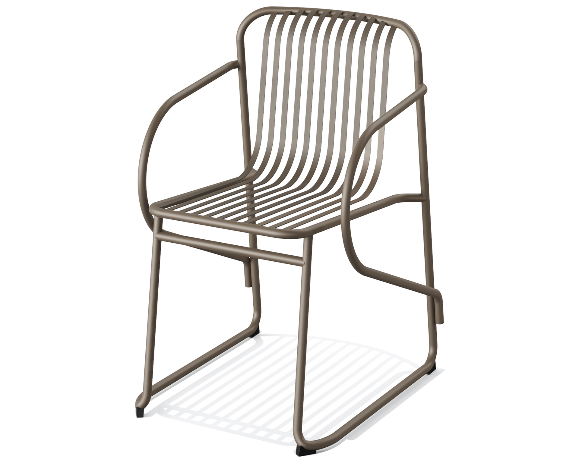 Throne stapelbare stoel - Met armleuning  - Cappucino