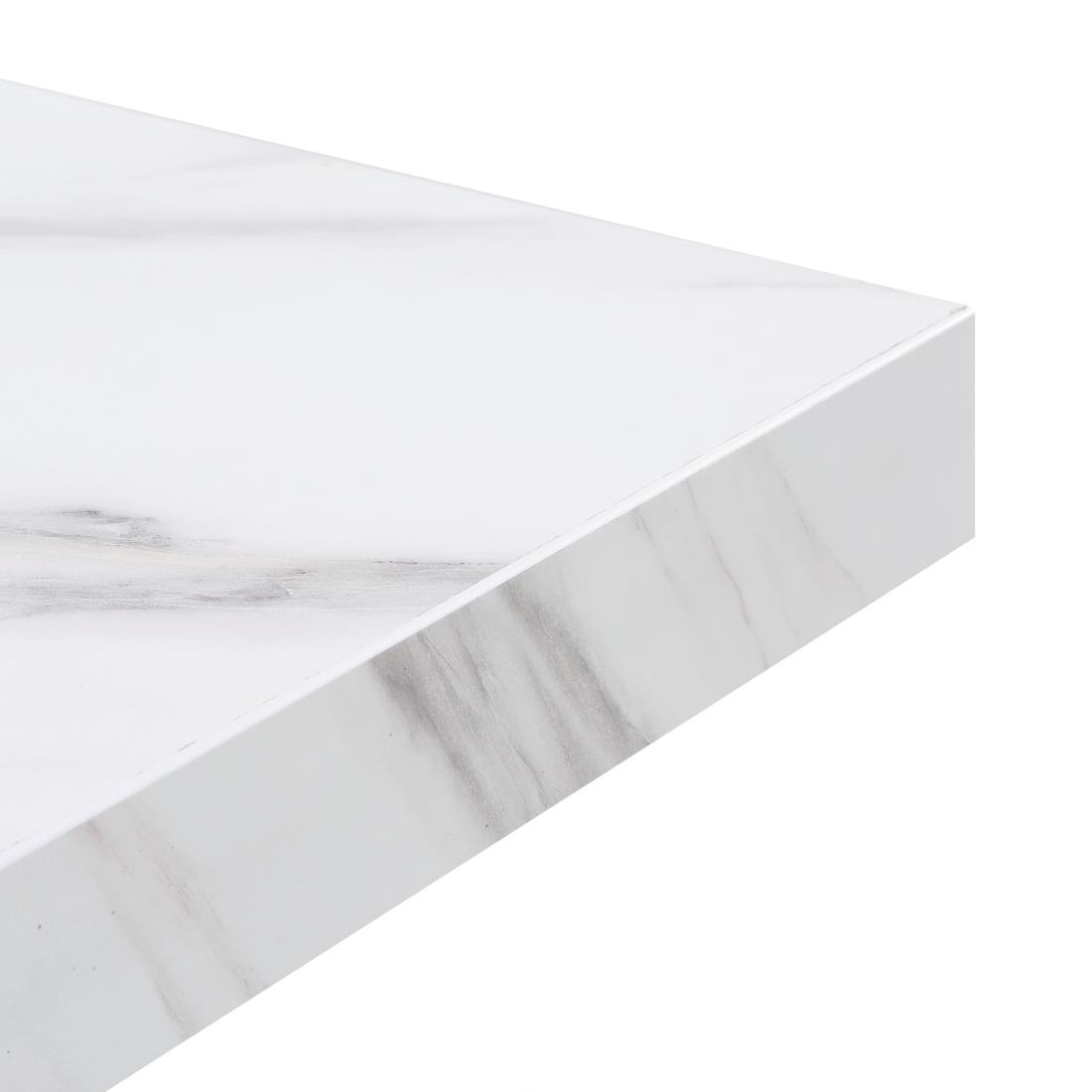 Plateau de table carré pré-percé Bolero effet marbre 600 mm