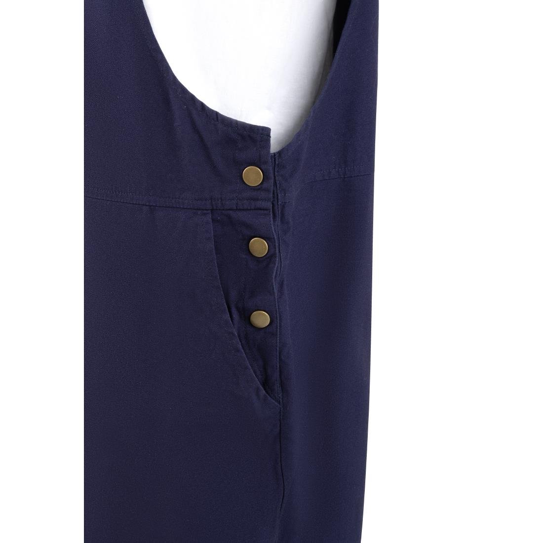 Salopette à plastron et bretelles en toile de coton Southside bleu marine L Salopette à plastron et bretelles en toile de coton Southside bleu marine L