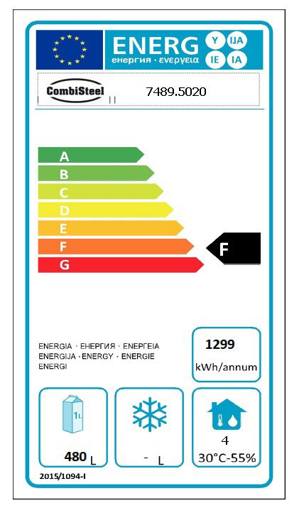 Réfrigérateur avec porte vitrée - 700 litres - circulation d'air - 700x810x(h)2050mm