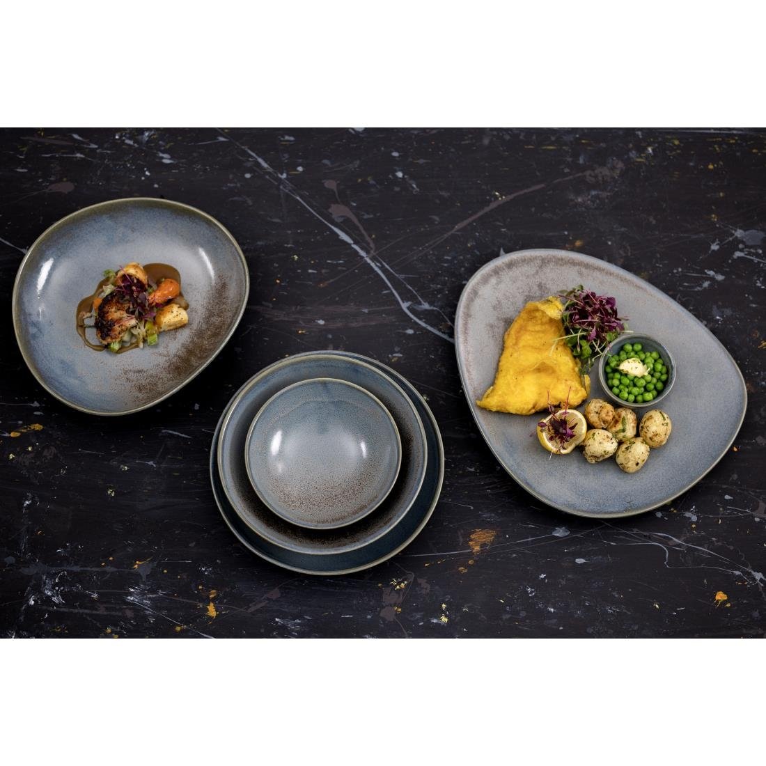 Pots à sauce Olympia Ember Blue 78 mm (lot de 8) Pots à sauce Olympia Ember Blue 78 mm (lot de 8)