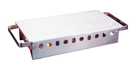 Plattenwärmer mit Scharnierplatte | Edelstahl/Aluminium | 2 Brenner