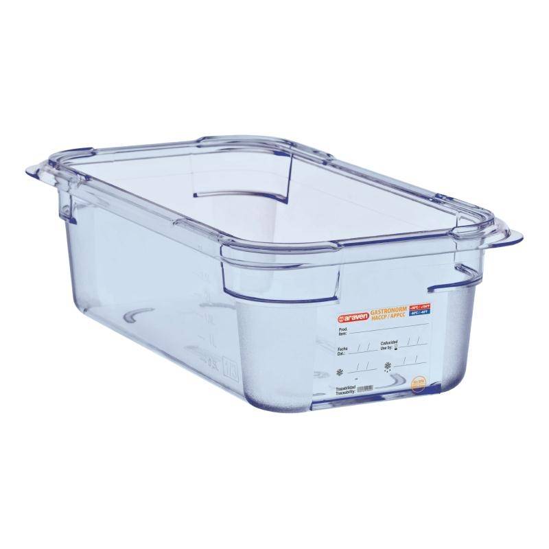 Voedselcontainer Blauw ABS - GN1/3 | 100mm Diep