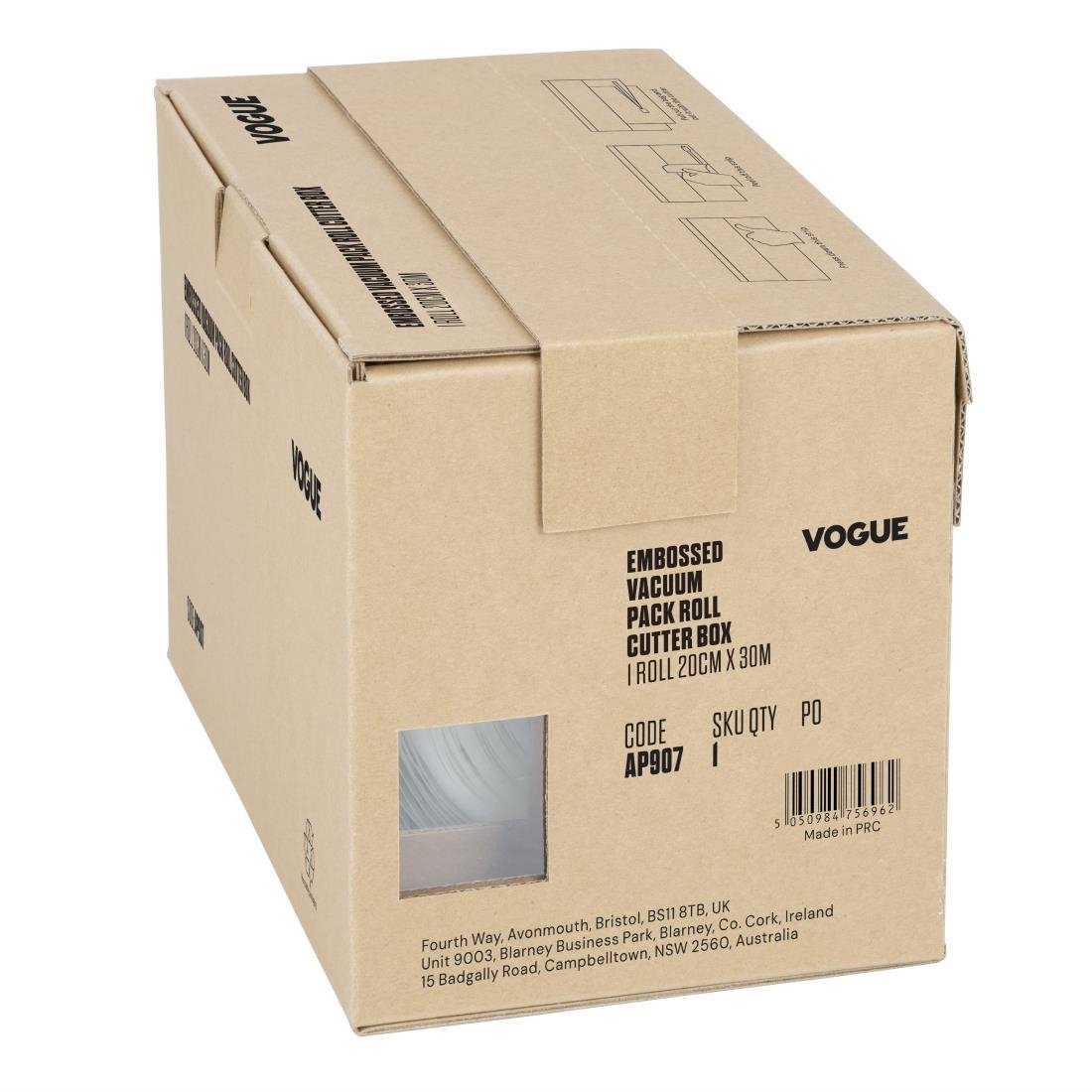 Vogue Vakuumierbeutel Rolle mit Schneidefunktion, 200 mm breit, Kartonbox Vogue Vakuumierbeutel Rolle mit Schneidefunktion, 200 mm breit, Kartonbox