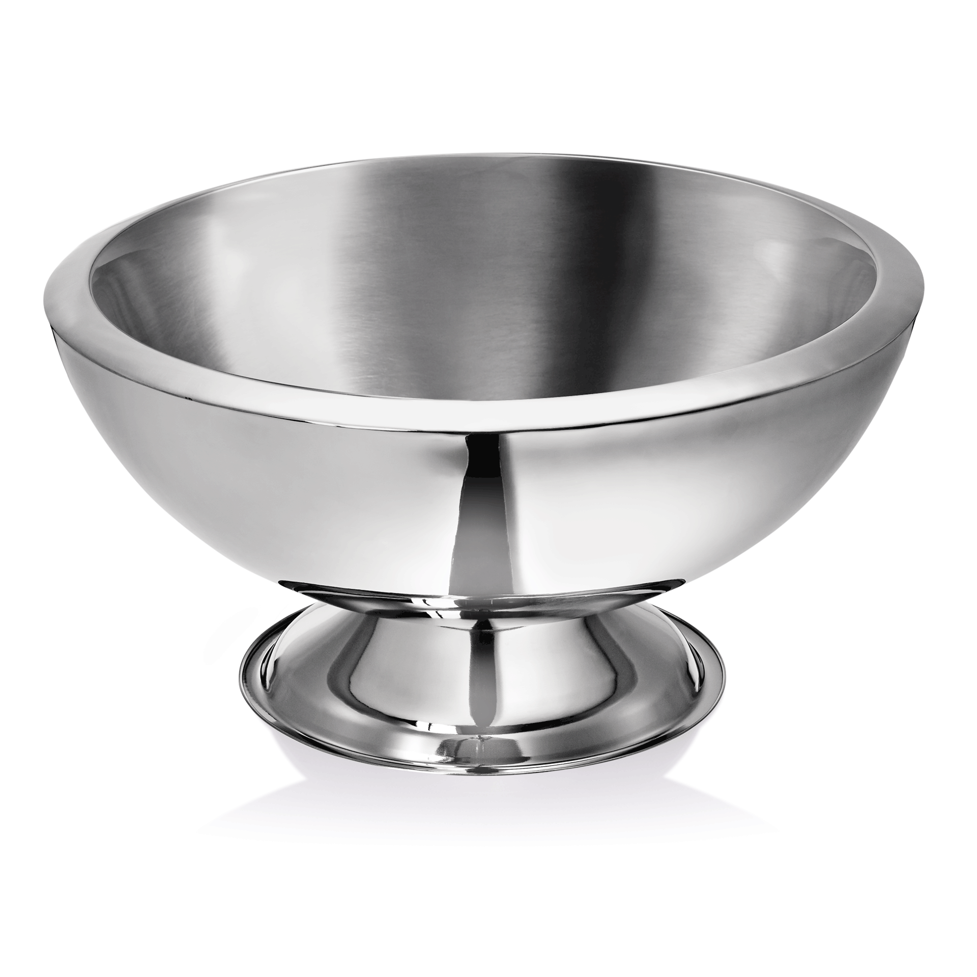 champagnekoeler, Ø 43 cm, hoogte 22,5 cm, 15 liter, dubbelwandig, chroom-nikkelstaal