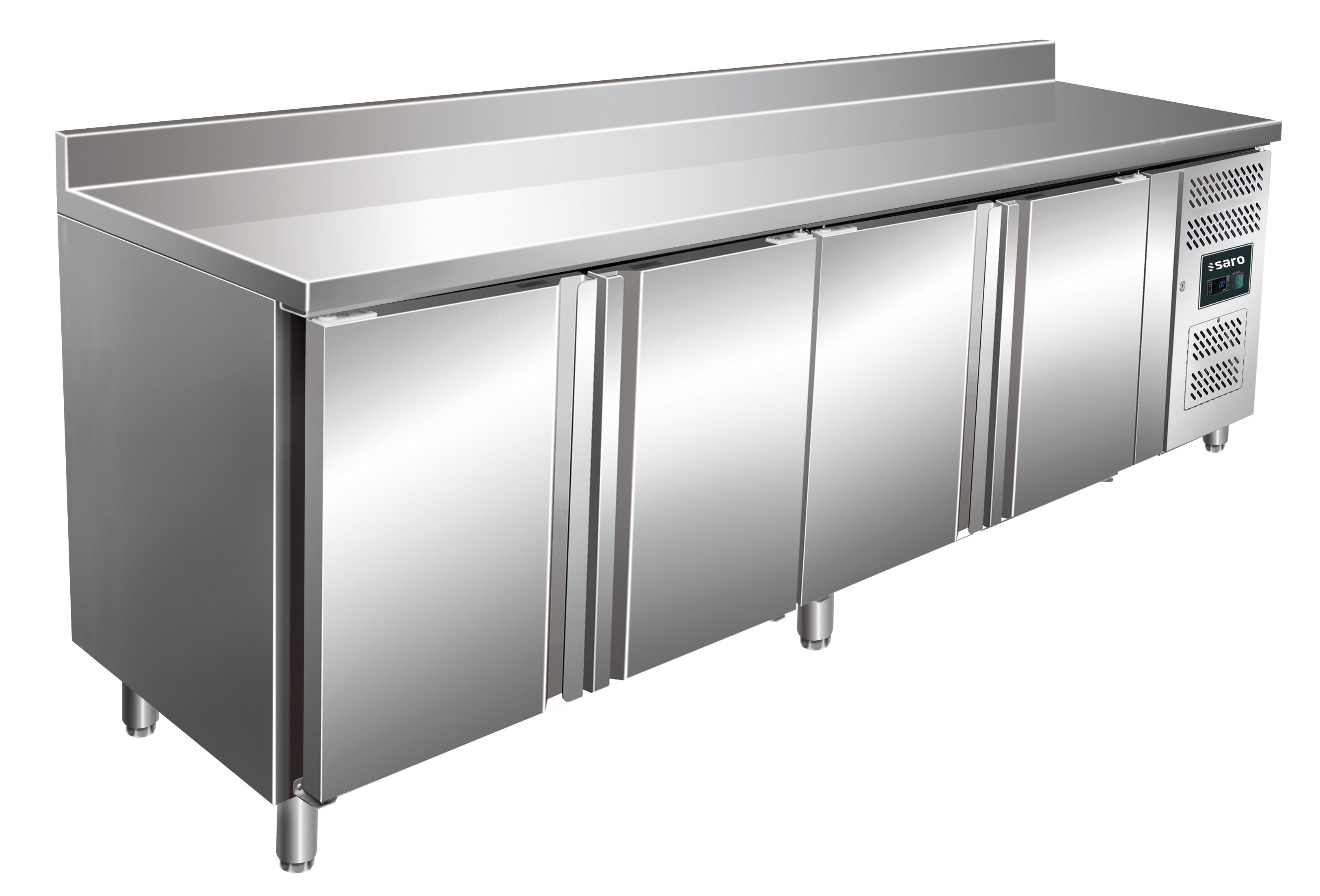 Table réfrigérée SARO, 4 portes + rehausse, KYLIA 4200 TN