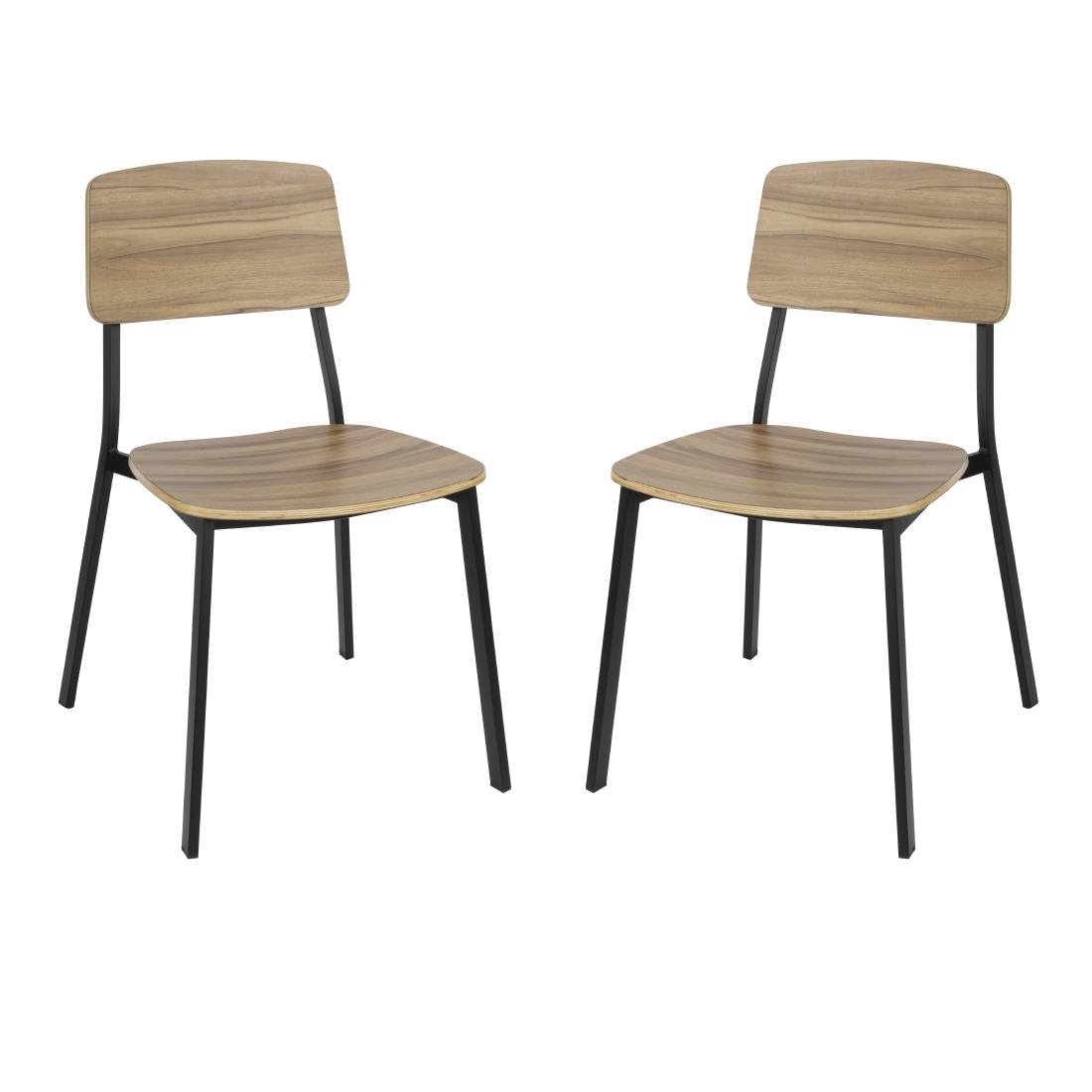 Bolero beaufort houten eetkamerstoelen (pak van 2)