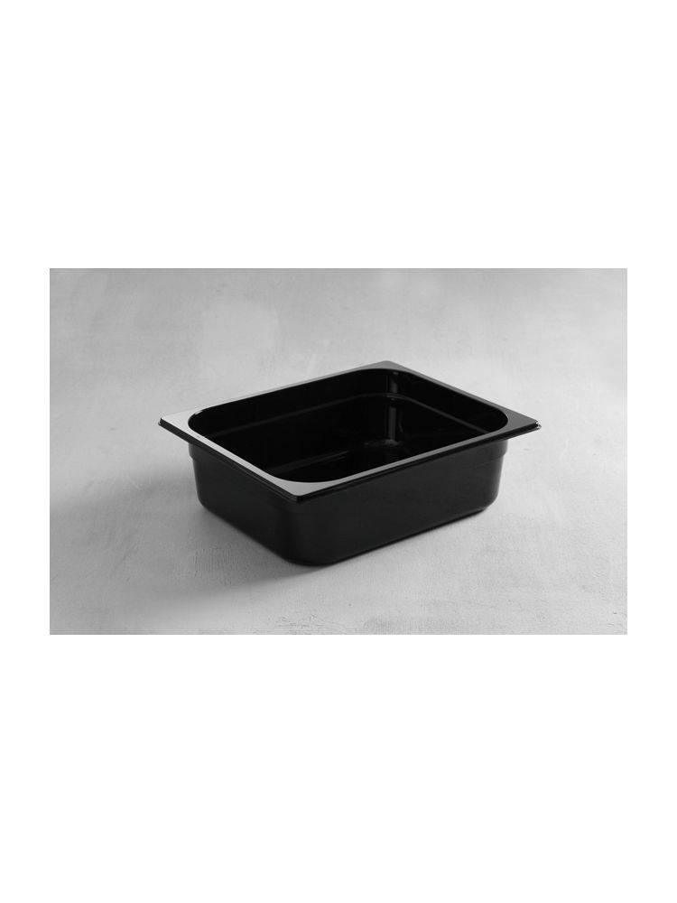 Gastronormbak 1/2 - 100 mm - zwart polycarbonaat