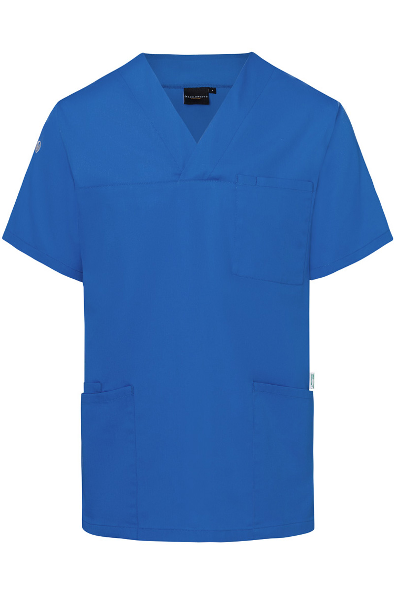 Kurzarm Herren-Schlupfkasack Essential, aus nachhaltigem Material - Königsblau - L