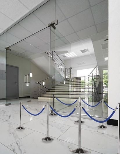 Absperrkordel Chrom Samt Blau | 1.5 meter | DELUXE Absperrkordel Chrom Samt Blau | 1.5 meter | DELUXE