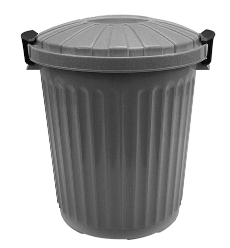 Abfallbehälter mit Deckel | Kunststoff | Grau | 23L