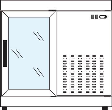 Tiefkühl Barcounter | Weiß | 2 Glastüren | +5°/-25°C | 90x55x(h)88,5cm