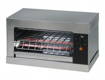 Toaster enkel 1 klem met tijdschakelaar en kruimelblik - 44x26x(H)25cm - 2000W