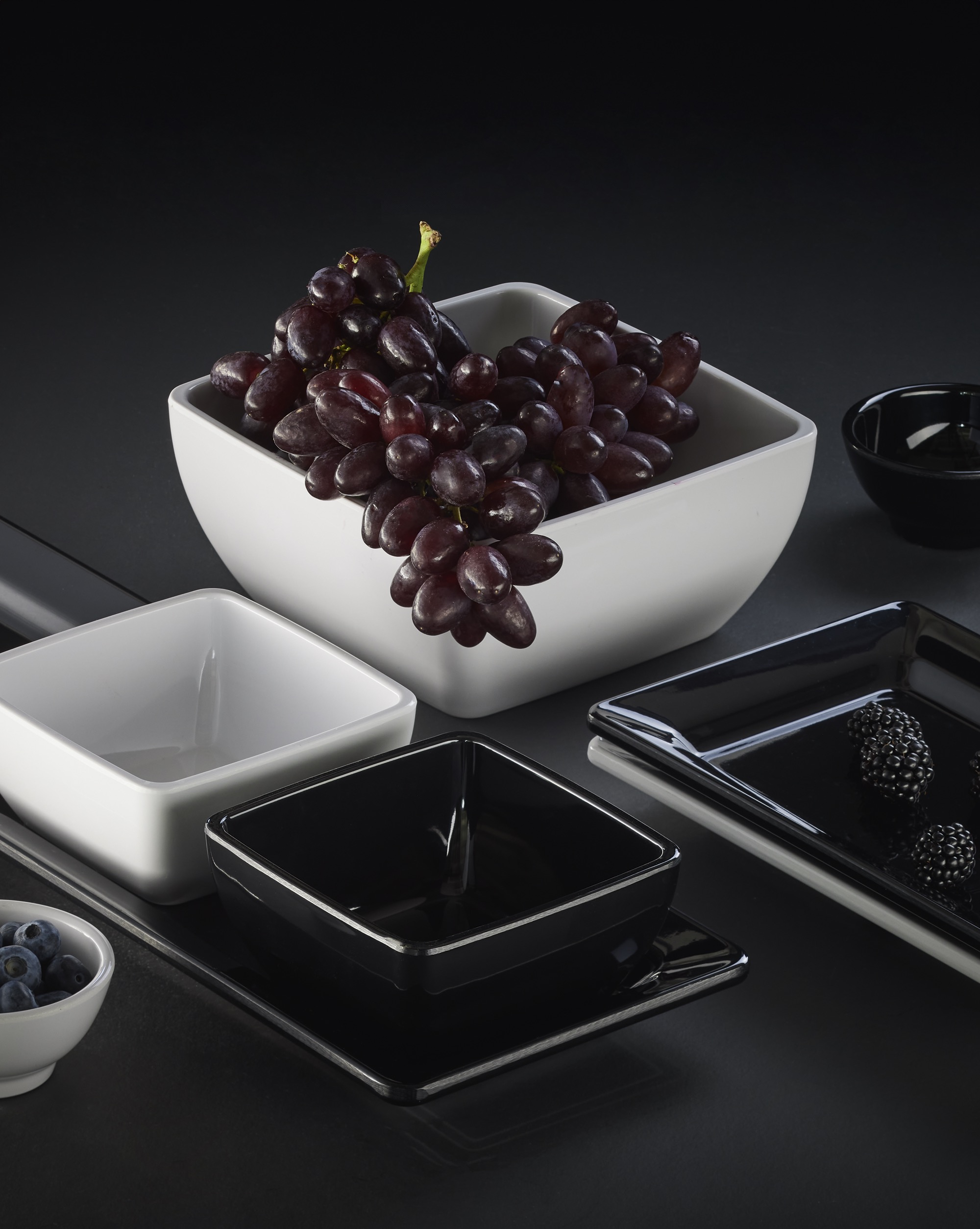 Schaal DAY & NIGHT, Ø 9 cm, wit, melamine