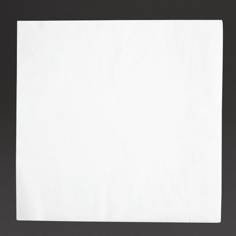 Serviettes de table Fiesta pli 1/4 blanc 400mm | 2000 pièces