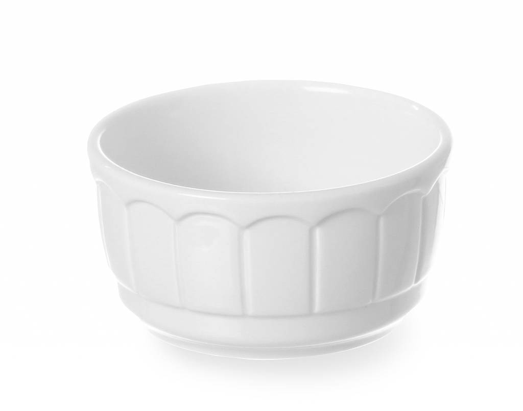 Plat à Four Rond - Rustika Porcelaine Blanche - Ø100x50(h)mm