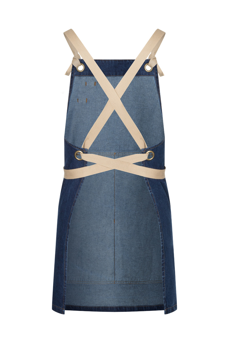 Tablier à bavette Denim Urban-Style - Denim Blue