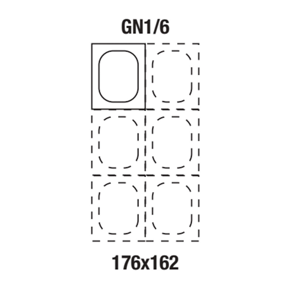 Gastronorm bakken  1/6 h65 mm