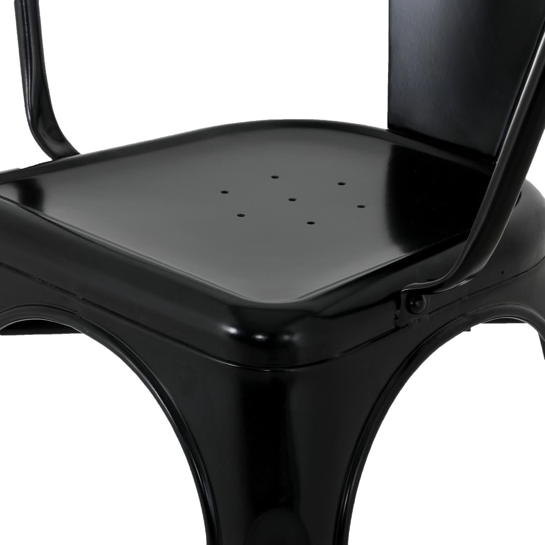 Bolero Bistro Curve Stühle Schwarz (4 Stück)