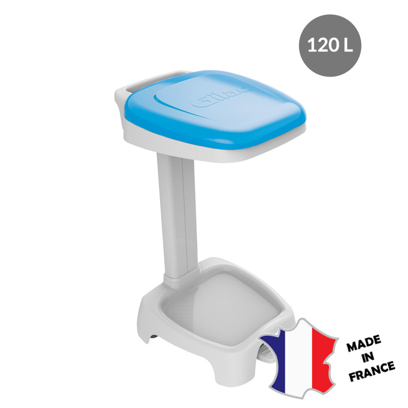 Support sac 120 L + couvercle blanc | 640(l)x500x970mm Support sac 120 L + couvercle blanc | 640(l)x500x970mm