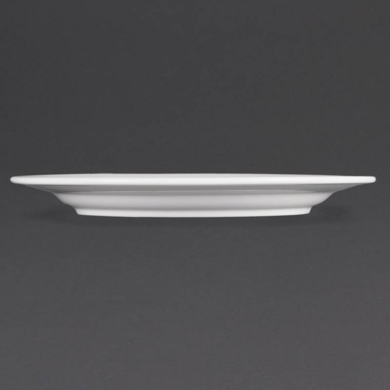 Teller Rand breit | Olympia Porzellan Weiß | 165mm | 12 Stück