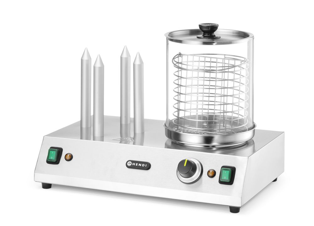 Würstchen- und Hotdog-Brötchenwärmer - 220-240V/550W - 500x310x(H)395mm