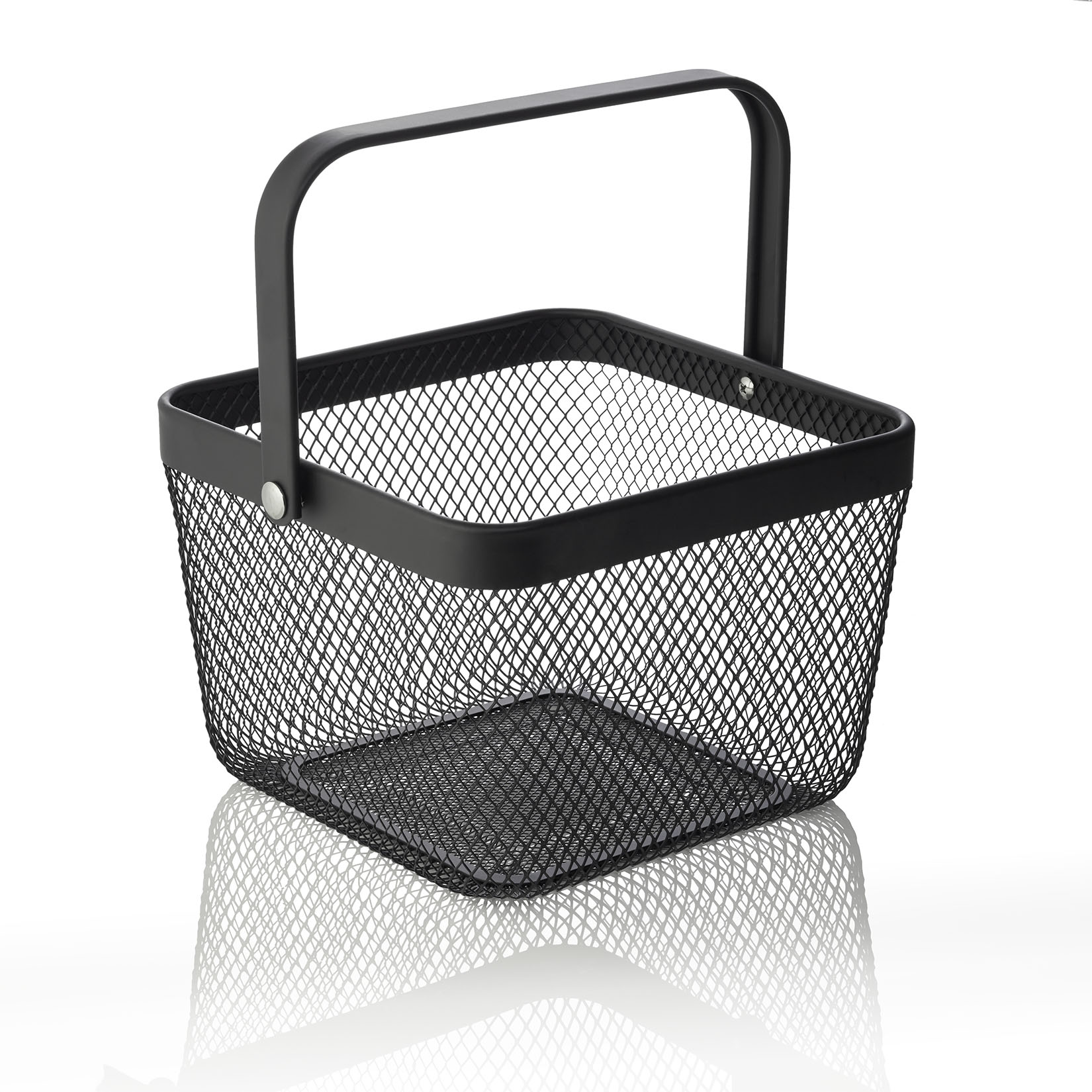 Korf, 24,5 x 24,5 x 17,5 cm, zwart gepoedercoat, metaal