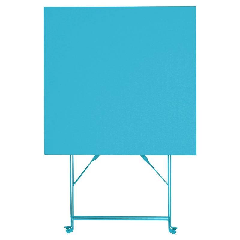 Opklapbare Stalen Vierkante Tafel Blauw - 71(H)x60x60cm