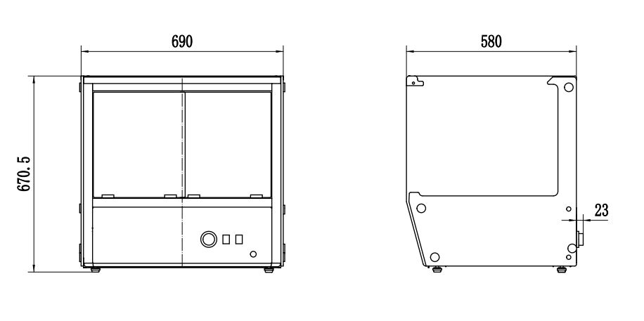Comptoir chaud 137 litres - 690x580x(H)671mm