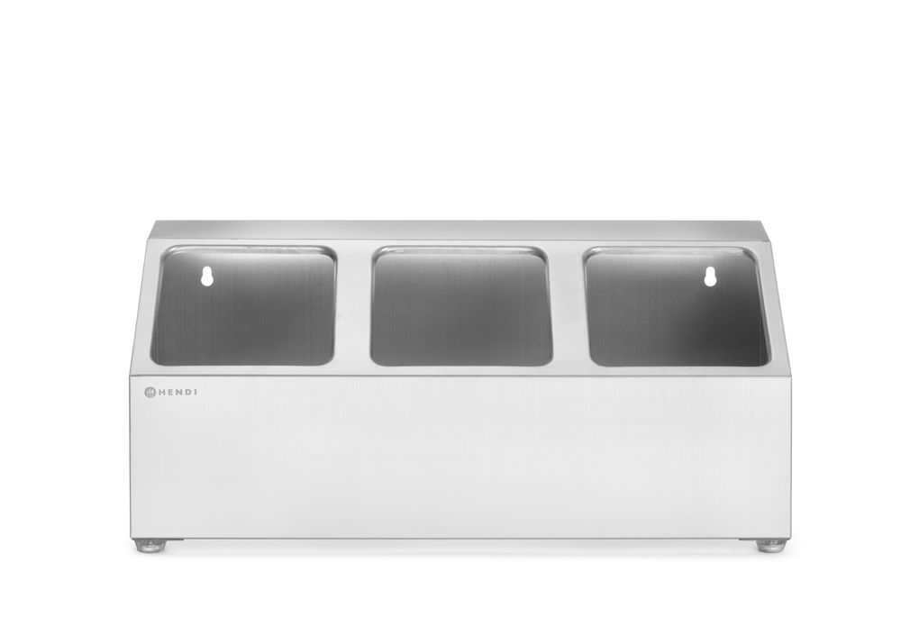Halterung für Gastronorm-Behälter - 3 Fächer - 512x245x(H)215mm