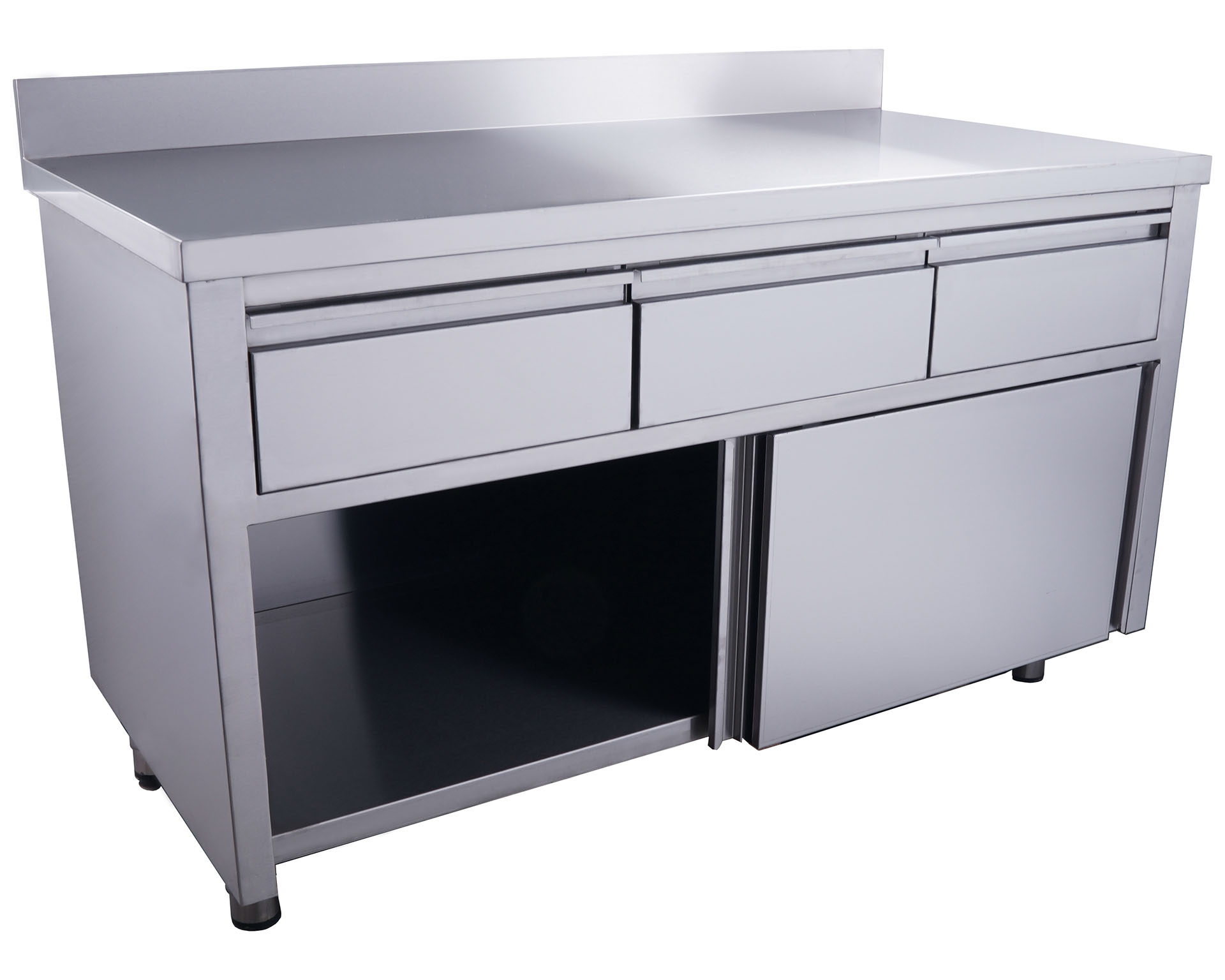 Schuifdeurkast 1400X700mm - Met 3 lades - Spatrand