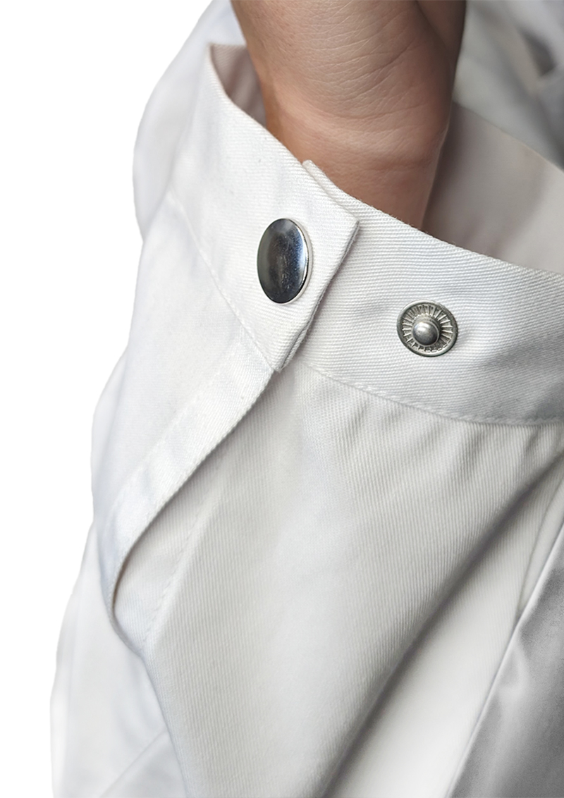 Blouse médicale et de laboratoire Modern-Shape pour homme avec col montant - Blanc - 44