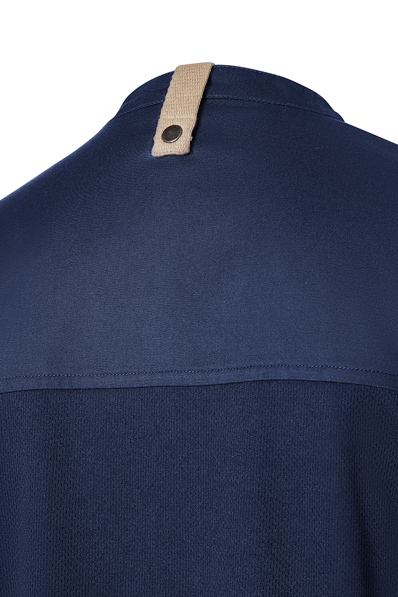 Veste de cuisine pour femme á manches courtes Green-Generation, en matériau durable, - Bleu Acier - 34