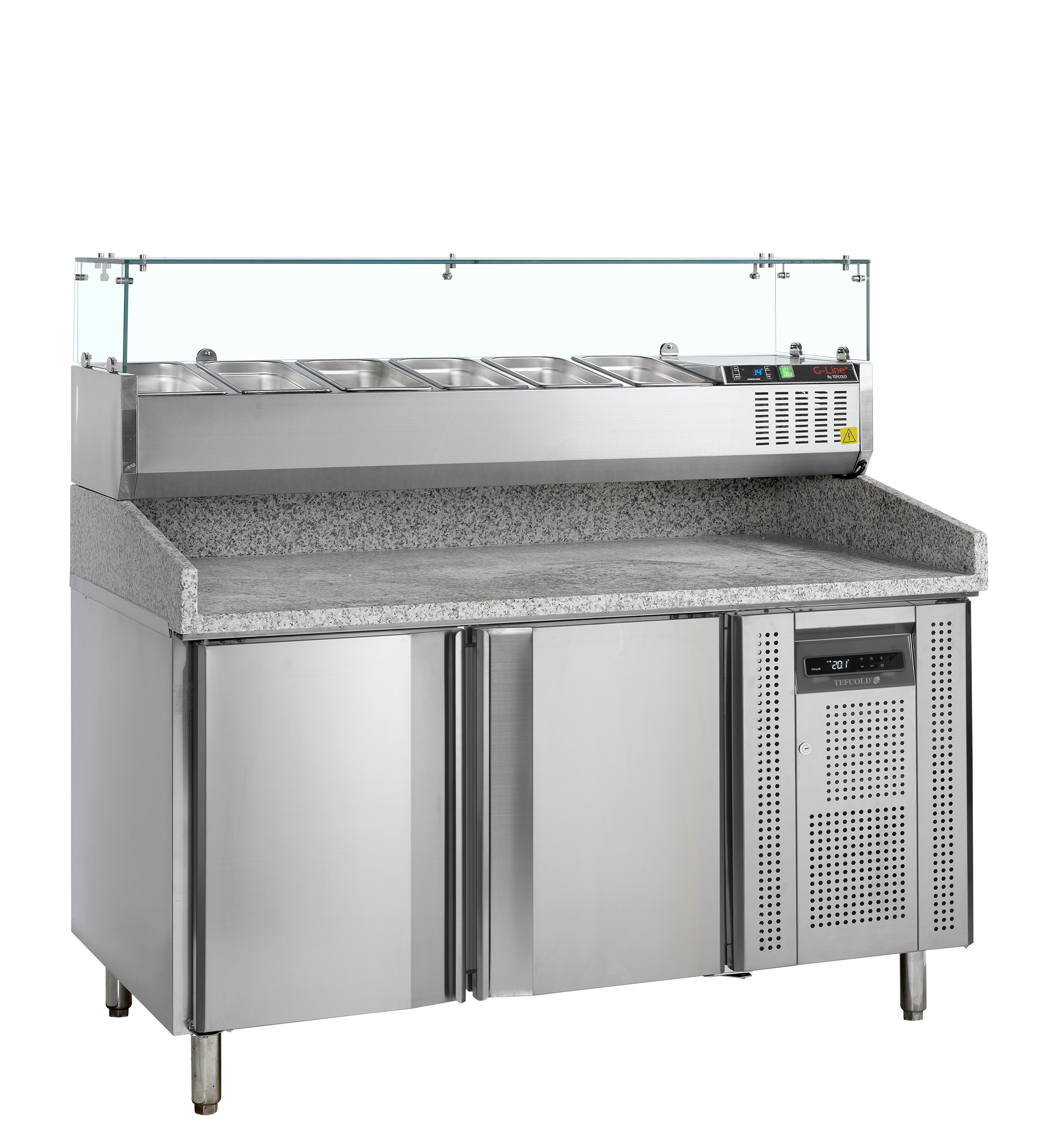 TEFCOLD Pizzatafel incl. unit voor toppings - PT1200 + GVC38-150