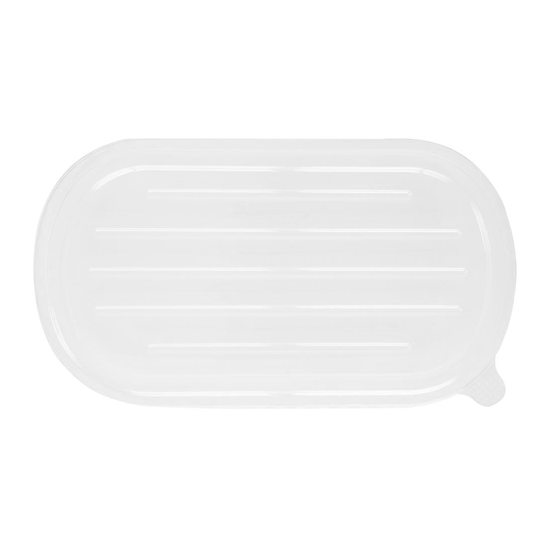 Fiesta Recyclable PET-Deckel für Bagasse-Ovalbehälter (100 Stück)
