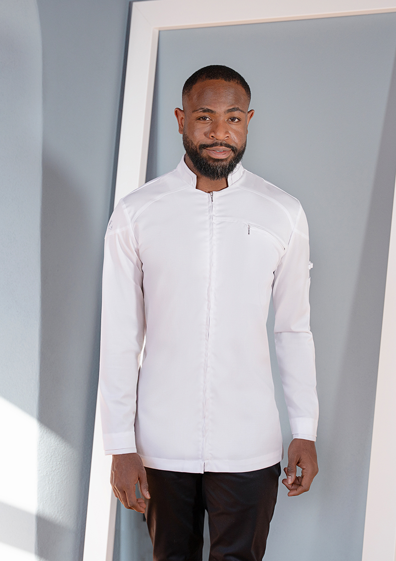 Veste de cuisine à manches longues pour hommes DIAMOND CUT Excellence - Blanc - 44