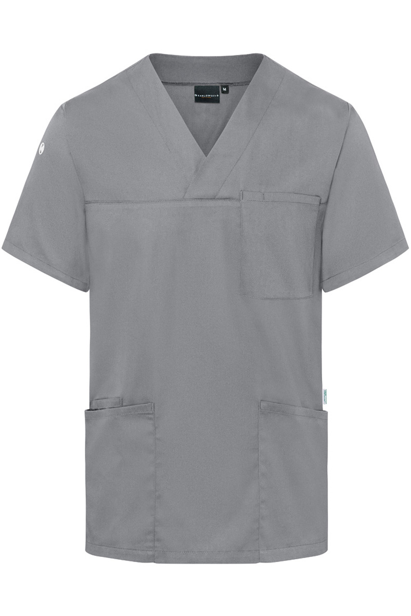 Tunique homme à enfiler à manches courtes Essential, en matériau durable - Gris Platine - L