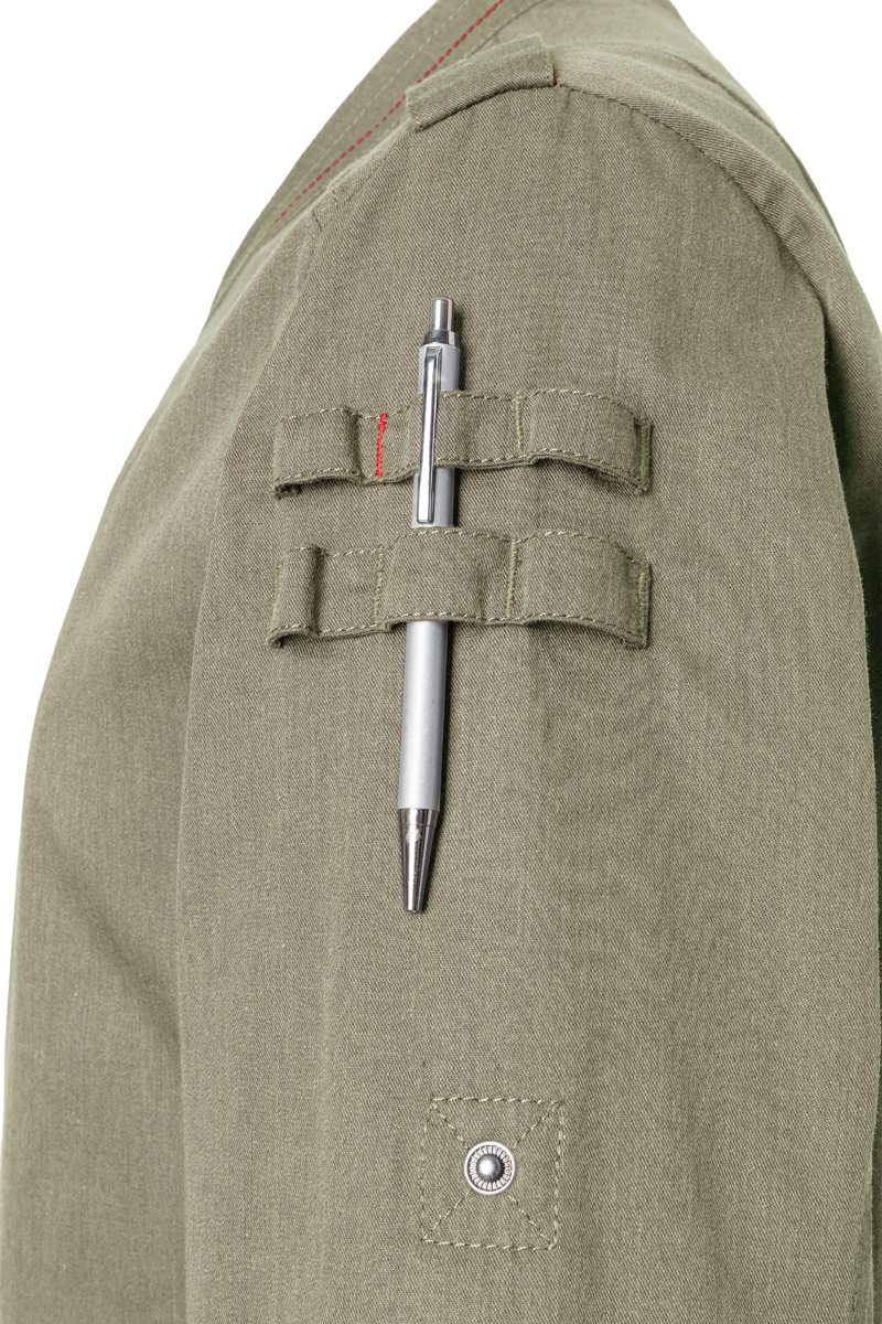 Veste de cuisine à manches longues pour hommes Denim-Style ROCK CHEF-Stage2 - Vintage Moss Green - 46