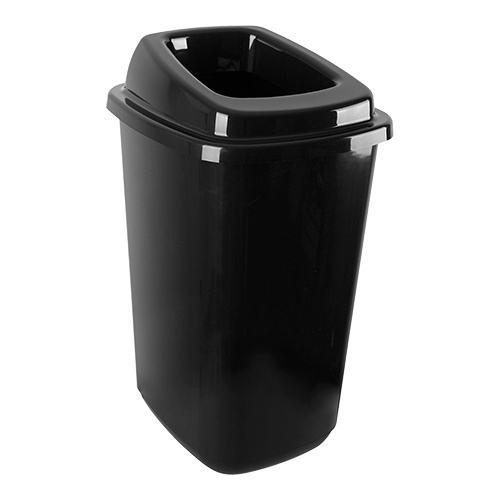 Abfallbehälter | Schwarz Kunststoff | 45 Liter | 340x400x(H)610mm