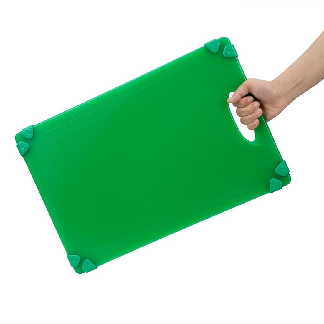Hygiplas Gewerbliches Griff-Schneidebrett Grün 458x306mm