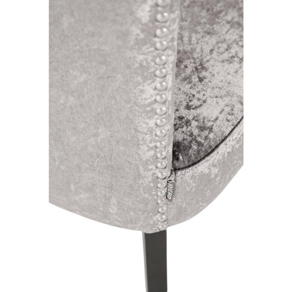 Stoel eetkamer fluweel grijs | 2 stuks | 54x62,5x95,5(H)cm