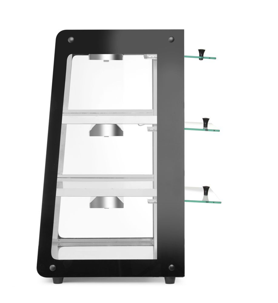 Beheiztes Thekendisplay - Schwarz - 220-240V/500W - 472x447x(H)775mm