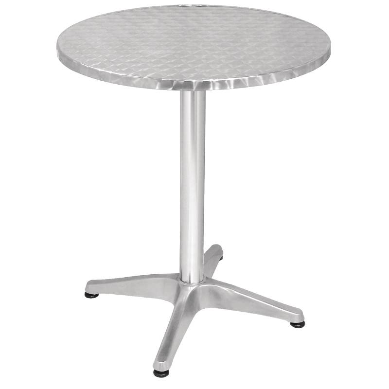 Table de Terrasse Inox | Pied Aluminium | Ø600x720(h)mm