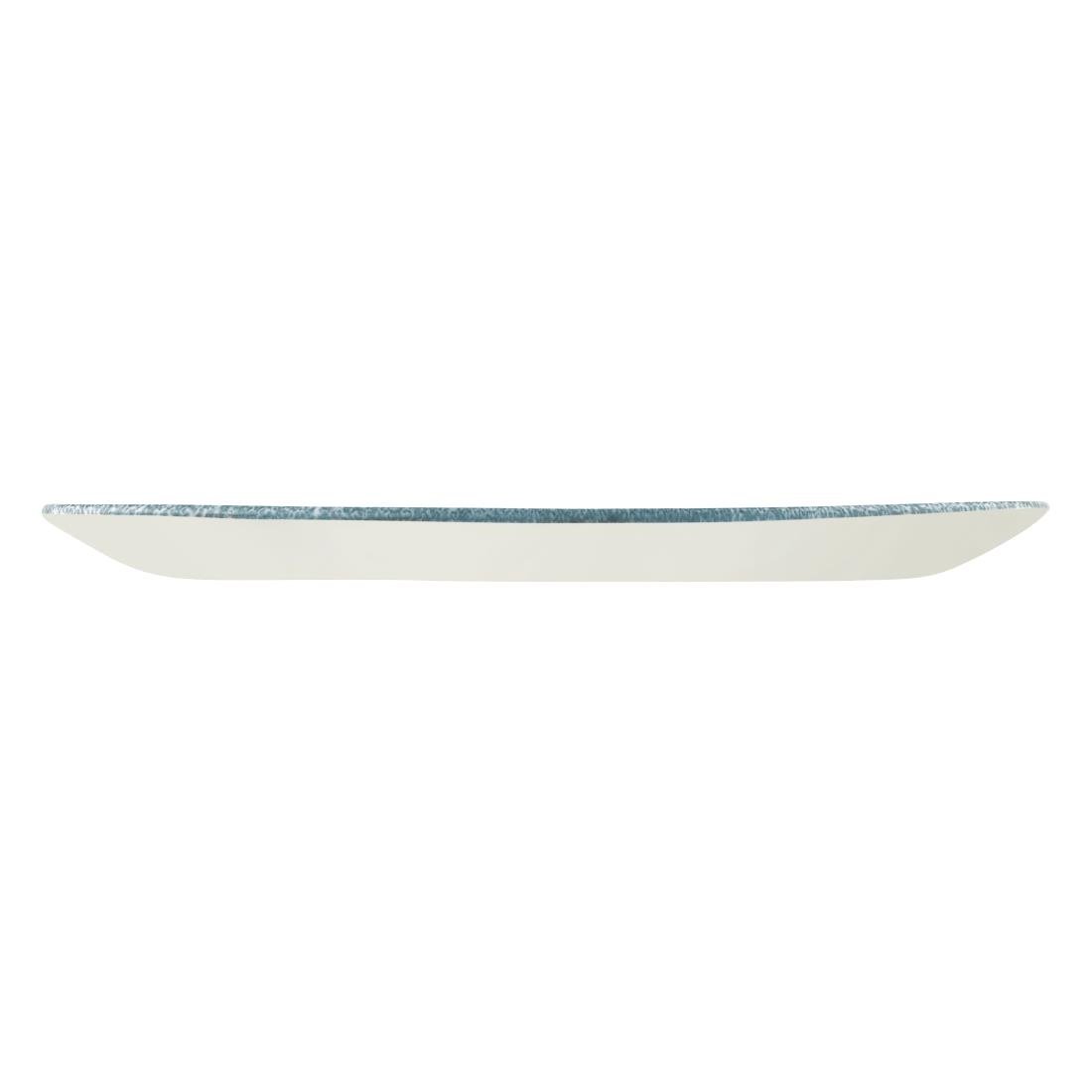 Assiettes oblongues Churchill Studio Prints Raku Oblong 355mm Topaz Blue (Lot de 6)