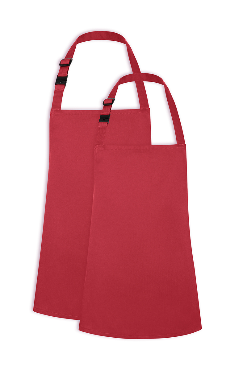 Tablier à bavette Basic avec boucle pour enfants - Framboise - S