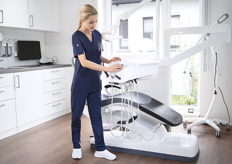 Kurzarm Damen-Schlupfkasack Essential, aus nachhaltigem Material - Marine - M