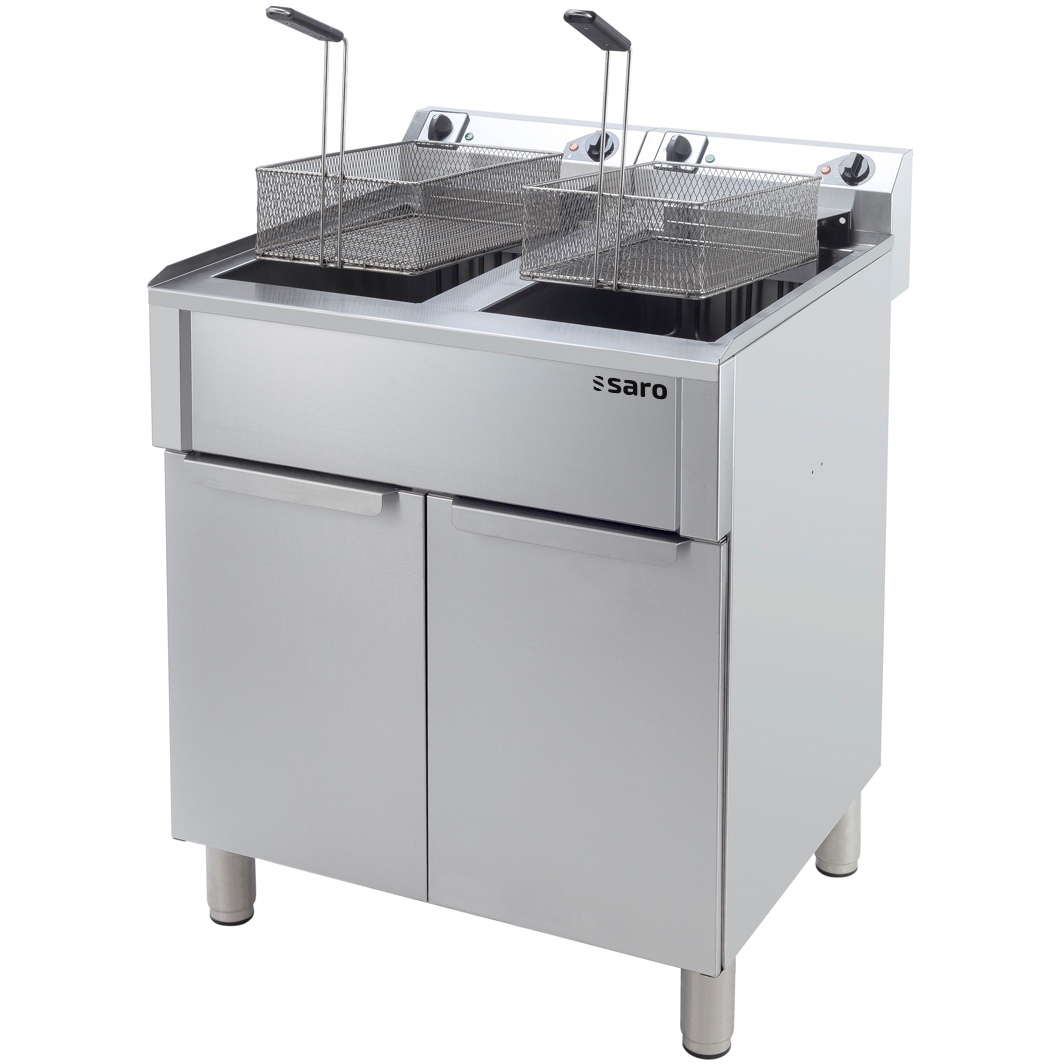 Friteuse électrique SARO 20+20 litres, modèle BRAGA