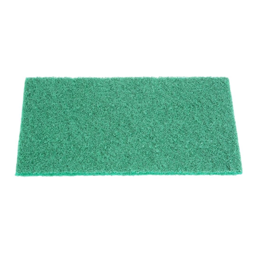 Jantex Groene Volledig Gerecyclede Schuursponsjes 9X6" (Pakket Van 10)