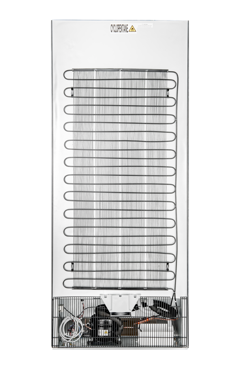 Armoire réfrigérée ECO 600 avec porte vitrée, intérieur en plastique, noir